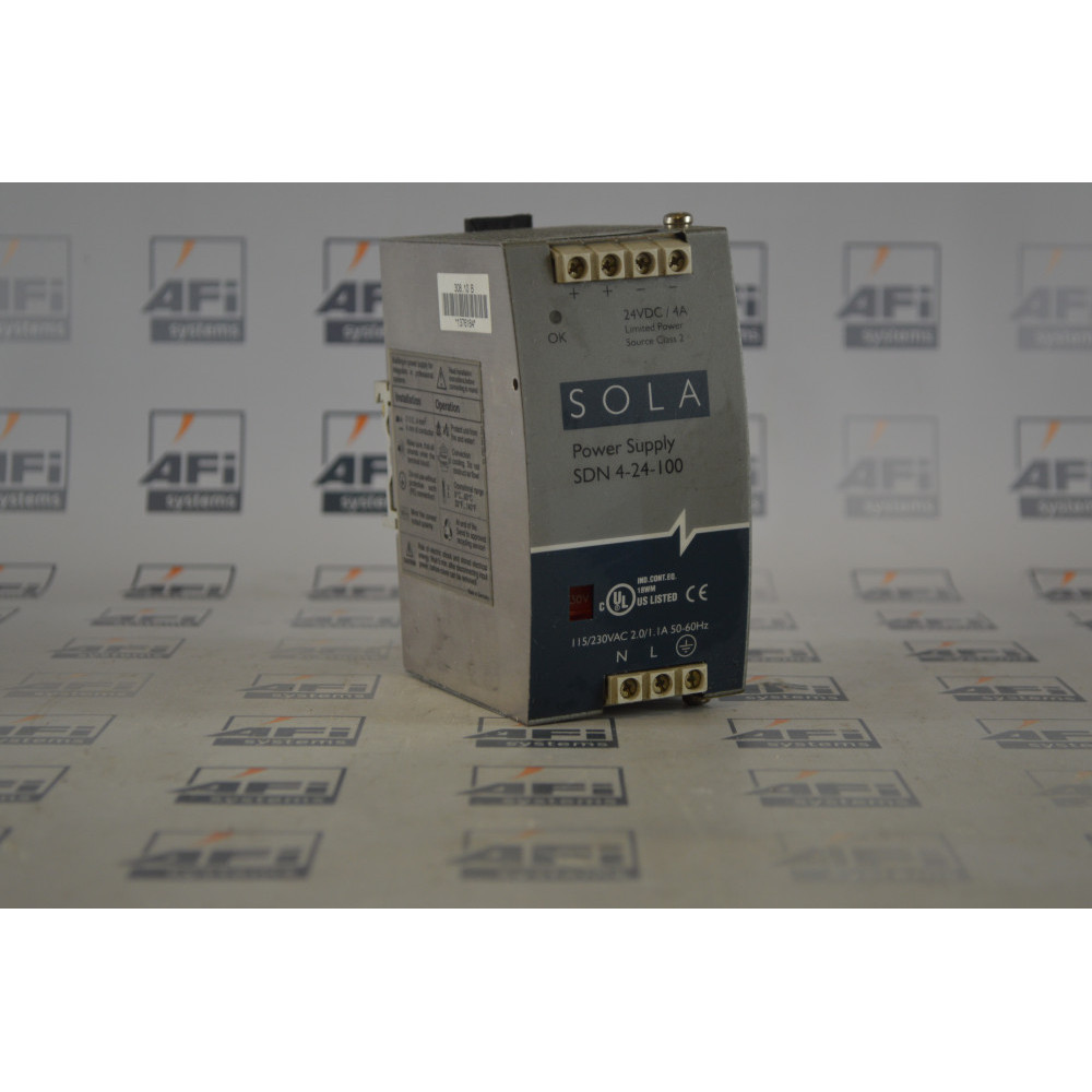 Sola SDN 4-24-100 POWER SUPPLY 24VDC 4A 115/230VAC 2.0/1.1A 50/60HZ