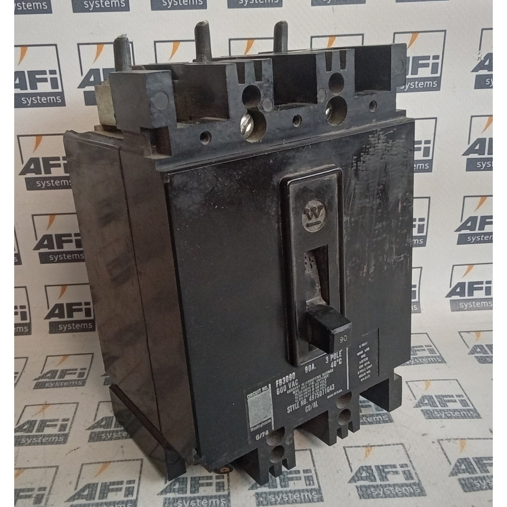 Westinghouse FB3090 Circuit Breaker 90Amp 3-Pole 600VAC