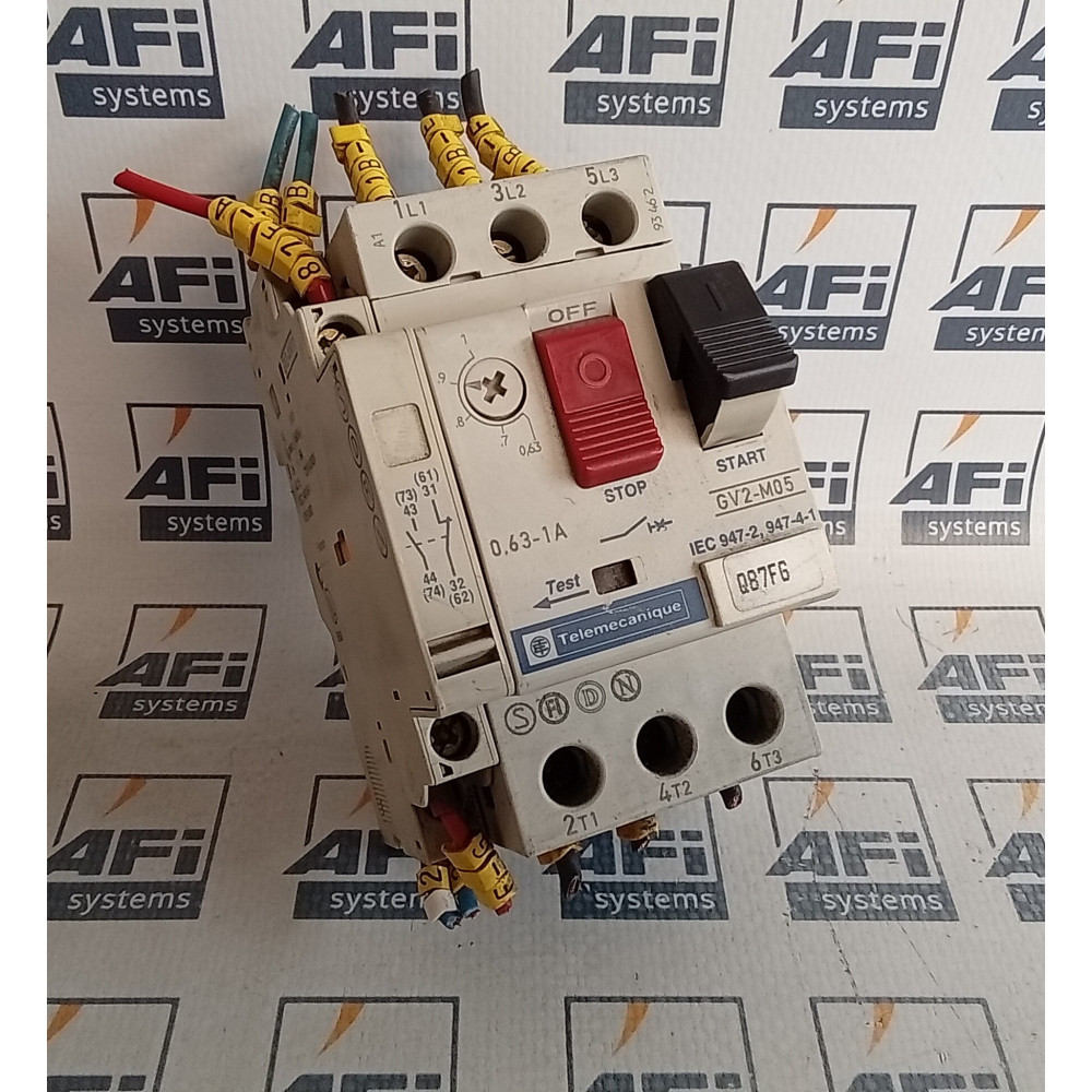 Telemecanique GV2-M05 Motor Circuit Breaker 3-Pole 690VAC 0.63-1.0Amp