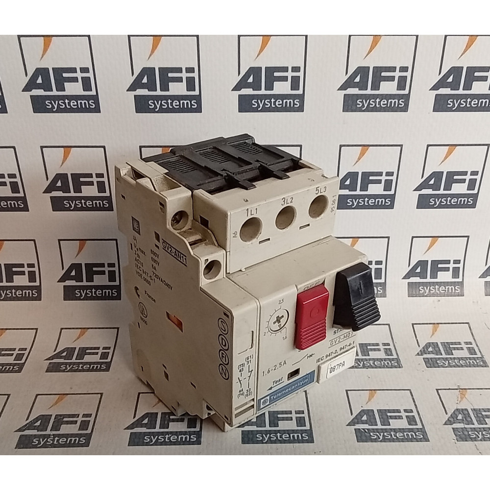 Telemecanique GV2-M07 Motor Circuit Breaker 3-Pole 690VAC 1.6-2.5Amp