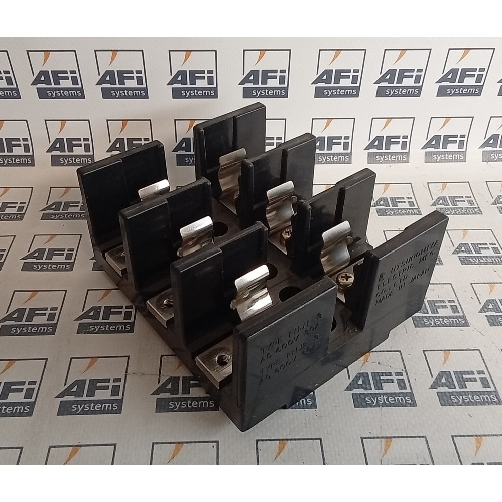 Utsunomiya Electric FHJ1-3 / FHJ2-3 Fuse Holder 600 VAC, 30 Amp, 60 Amp