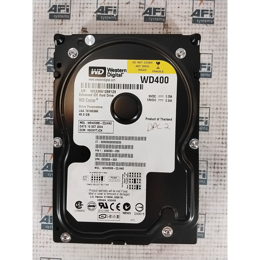 Western Digital 40GB WD400BB 7200RPM PATA IDE 3.5