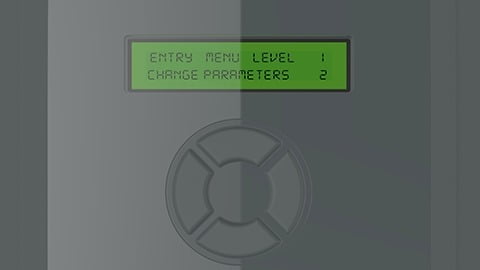 Close-up of PLX display.